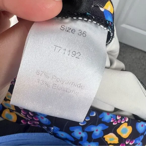 Sz 4 (36 Eur) Atlein Off the Shoulder Twist Floral Dress NWOT $684 MSRP - Picture 8 of 9